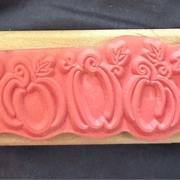 Stampabilities Whimsical Pumpkin Border Rubber Stamp - Picture 2 of 2